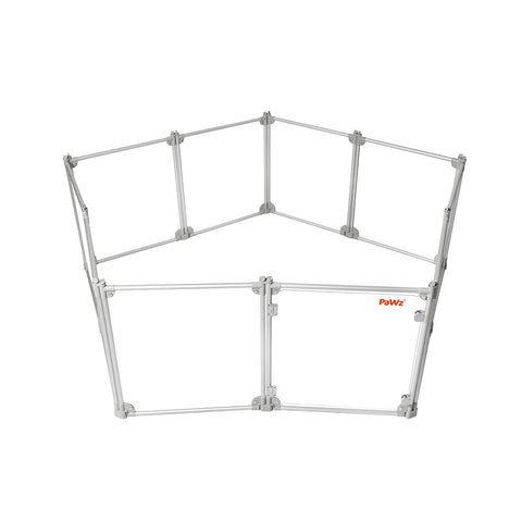 Pawz Pet Playpen Transparent Acrylic Clear Folding Dog Fence Kennel 10 Panel-1864184563408965633