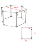 Pawz Pet Playpen Transparent Acrylic Clear Folding Dog Fence Kennel 6 Panel-1864184563555766274