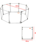 Pawz Pet Playpen Transparent Acrylic Clear Folding Dog Fence Kennel 8 Panel-1848848479166795778