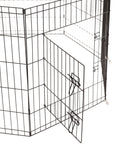 4Paws 8 Panel Playpen Puppy Exercise Fence Cage Enclosure Pets Black All Sizes - 24" - Black - Pet Wizard Australia