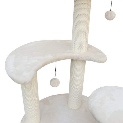 5-Platform Plush and Wicker Cat Tree - Pet Wizard Australia