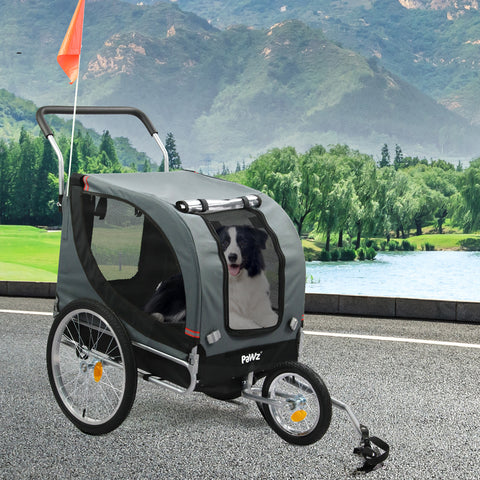 PaWz Pet Stroller Bike Trailer 3-IN-1 Sunroof-1864184626394828806