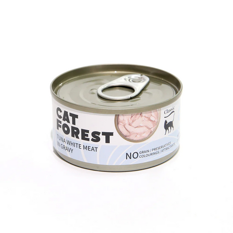 CAT FOREST Classic Tuna White Meat In Gravy Cat Canned Food 85G X 24