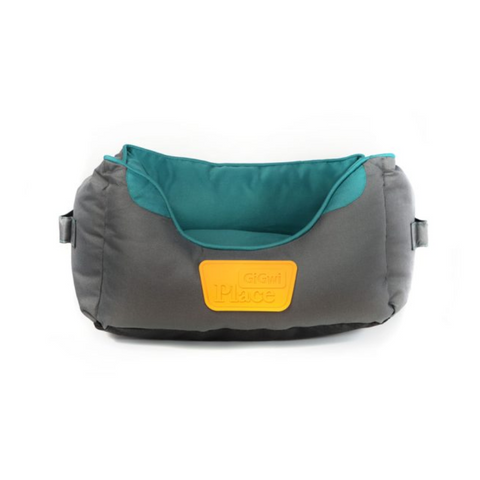 GiGwi Bolster Pet Bed Green Grey - Medium