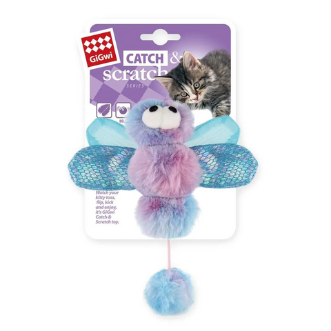 GiGwi Catch & Scratch Ice Cream Dragonfly Cat Toy