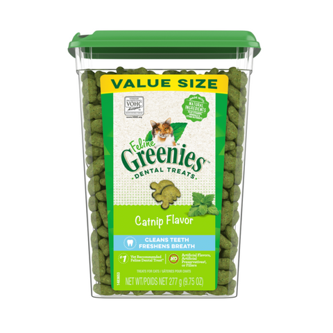 Greenies Dental Cat Treats Catnip - Value Tub 277g