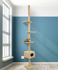 PaWz Cat Scratching Post Tree Cubby Beige-1831592715909992455