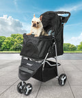 PaWz Large Pet Stroller Dog Cat Carrier Black-1864184623848886278