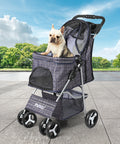 PaWz Large Pet Stroller Dog Cat Carrier Plaid-1864184624289288198