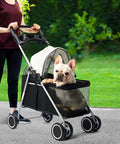 PaWz Large Pet Stroller Dog Cat Carrier Black-1831592734331375622