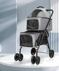 PaWz Two-tier Pet Stroller Double Dog-1848848493549064198