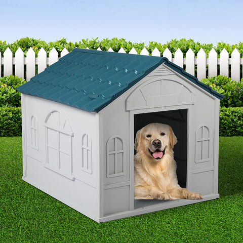 PaWz Dog Kennel Outdoor Indoor Pet Plastic L Blue-1848848514126319622