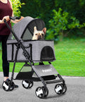 PaWz Large Pet Stroller Dog Cat Travel Grey-1831593123663450118