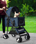 PaWz Large Pet Stroller Dog Cat Carrier Blue-1831592627137548294