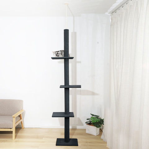 PaWz Cat Tree Tower Scratching Post Grey-1864184511441539079