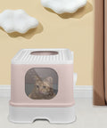 PaWz Cat Litter Box Fully Enclosed Kitty Coffee-1864184493900959751