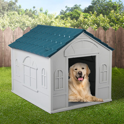 PaWz Dog Kennel Outdoor Indoor Pet Plastic L Blue-1864184512586584071