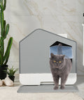 PaWz Fully Enclosed Cat Litter Box Mat Grey-1864184548909256711