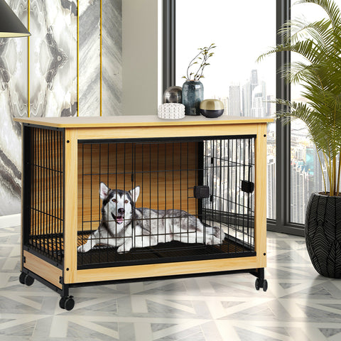 PaWz Wooden Wire Dog Kennel Side End XXL XX-Large-1843791346972889095