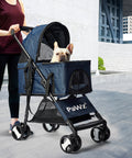 PaWz Large Pet Stroller Dog Cat Carrier Blue-1831592627137548295