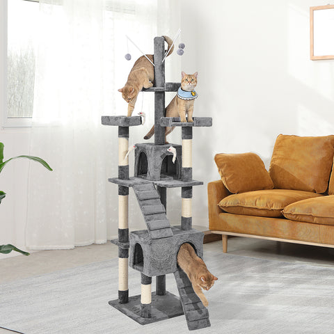 PaWz Cat Tree Scratching Post Scratcher Grey-1864184313646551047