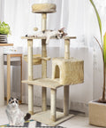 PaWz Cat Tree Toy Scratching Post Scratcher Beige-1864184314212782087