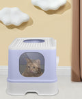 PaWz Cat Litter Box Fully Enclosed Toilet Purple-1831593109188907015