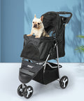 PaWz Large Pet Stroller Dog Cat Carrier Black-1831593098602483719