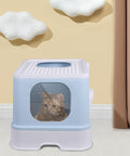 PaWz Cat Litter Box Fully Enclosed Kitty Blue-1864184493691244551