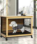 PaWz Wooden Wire Dog Kennel Side End M Medium-1864184541204320263