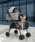 PaWz Two-tier Pet Stroller Double Dog-1848848493549064199