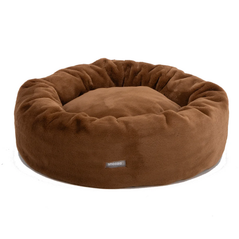 Luxe Fur Cuddler Dog Bed Nutmeg - Medium