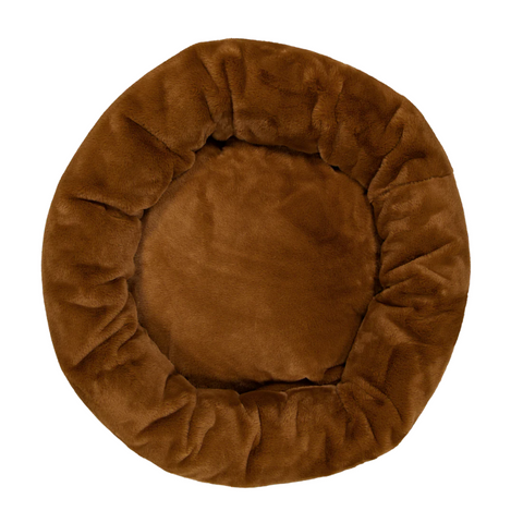 Luxe Fur Cuddler Dog Bed Nutmeg - Medium