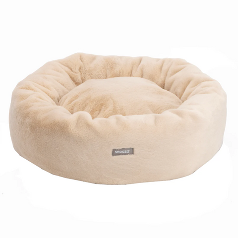 Luxe Fur Cuddler Dog Bed Oat - Extra Large