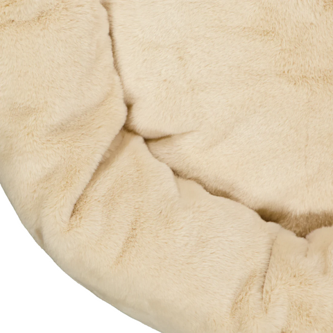 Luxe Fur Cuddler Dog Bed Oat - Large