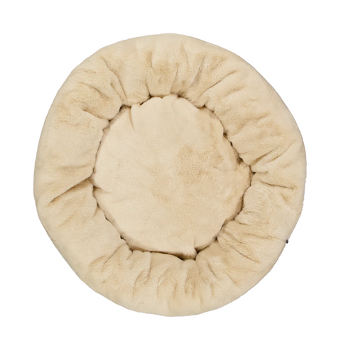 Luxe Fur Cuddler Dog Bed Oat - Large