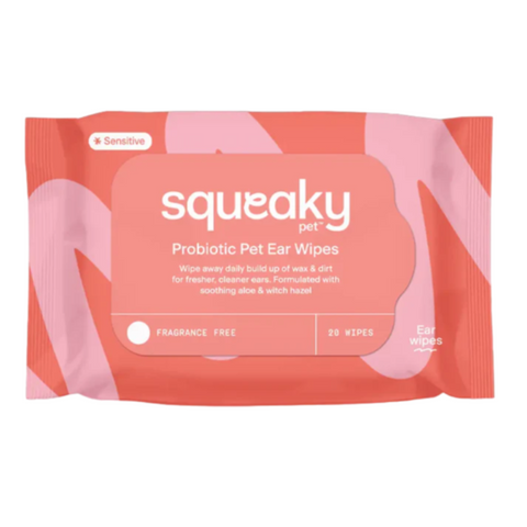 Squeaky Probiotic Pet Ear Wipes - 20 Wipes