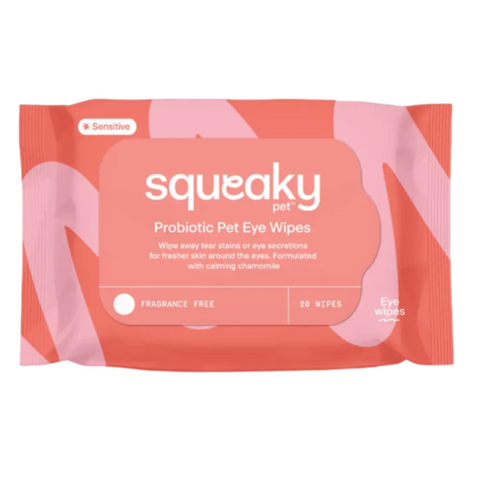 Squeaky Probiotic Pet Eye Wipes - 20 Wipes