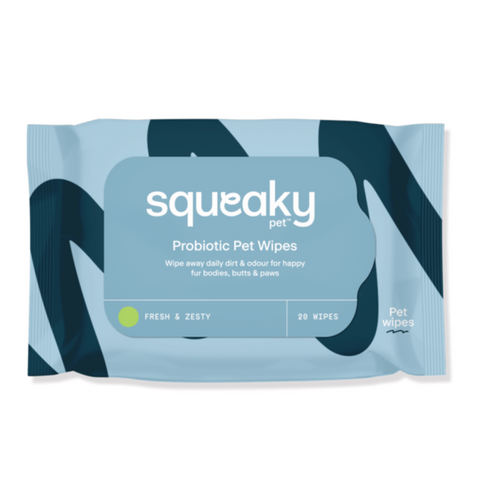 Squeaky Probiotic Pet Wipes - Scented 20 Wipes