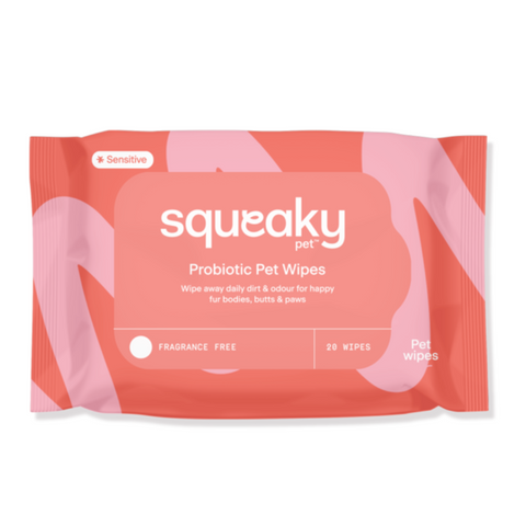 Squeaky Probiotic Pet Wipes - Sensitive 20 Wipes