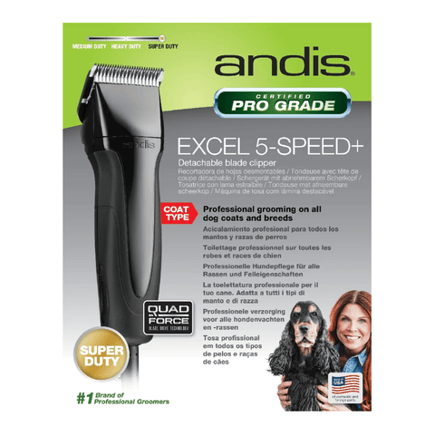 Andis Clipper Excel 5 - Speed - Black - Pet Wizard Australia