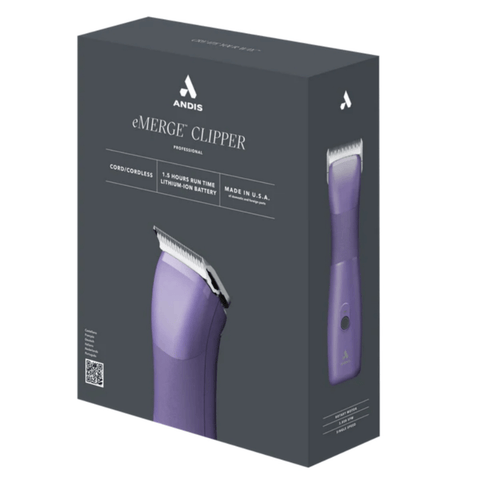 Andis eMerge Cord/Cordless Clipper - Purple - Pet Wizard Australia