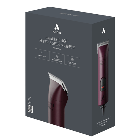 Andis UltraEdge AGC Super 2 - Speed Detachable Blade Clipper Burgundy - Pet Wizard Australia