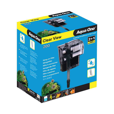 Aqua One Clearview Hang On Filter - 200 - Pet Wizard Australia