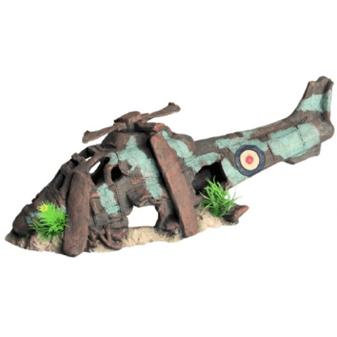 Aqua One Ruined Helicopter XL Ornament - Pet Wizard Australia