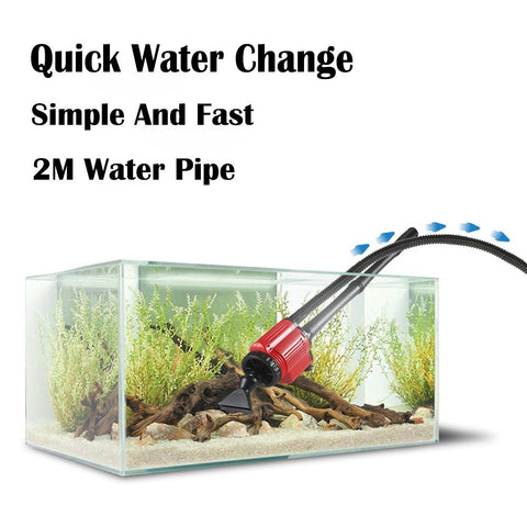 Aquarium Electric Siphon Pump Vacuum Cleaner Fish Tank Clean Water Change Gravel - Pet Wizard Australia