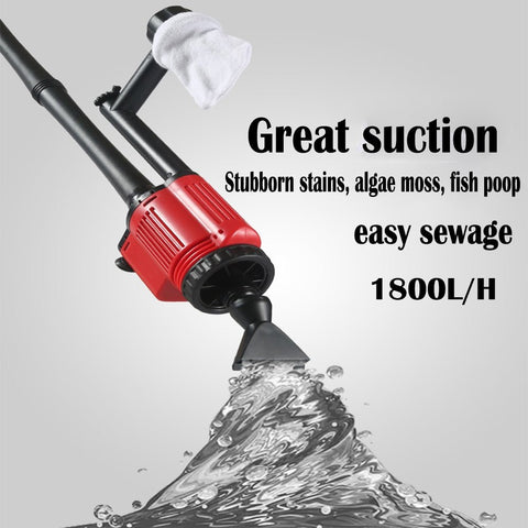 Aquarium Electric Siphon Pump Vacuum Cleaner Fish Tank Clean Water Change Gravel - Pet Wizard Australia