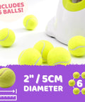 Automatic Ball Launcher Throwing Machine Dog Toys Interactive Tennis Pet 6Balls - Pet Wizard Australia