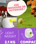 Automatic Ball Launcher Throwing Machine Dog Toys Interactive Tennis Pet 6Balls - Pet Wizard Australia