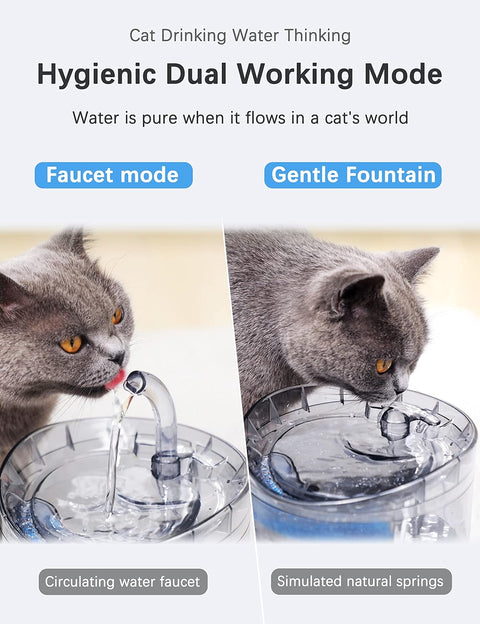 Cat Dog Water Fountain With Sensor Pet Water Dispenser 1.8L Automatic Drinking Fountain for Cats Kitty Indoor - Pet Wizard Australia